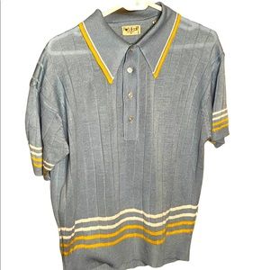 Lightweight Vintage 70's Acrylic Polo Sweater 70s 1970s 1970's